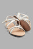 Redtag-White-Crossover-Strap-Sandal-Sandals-Girls-3 to 5 Years