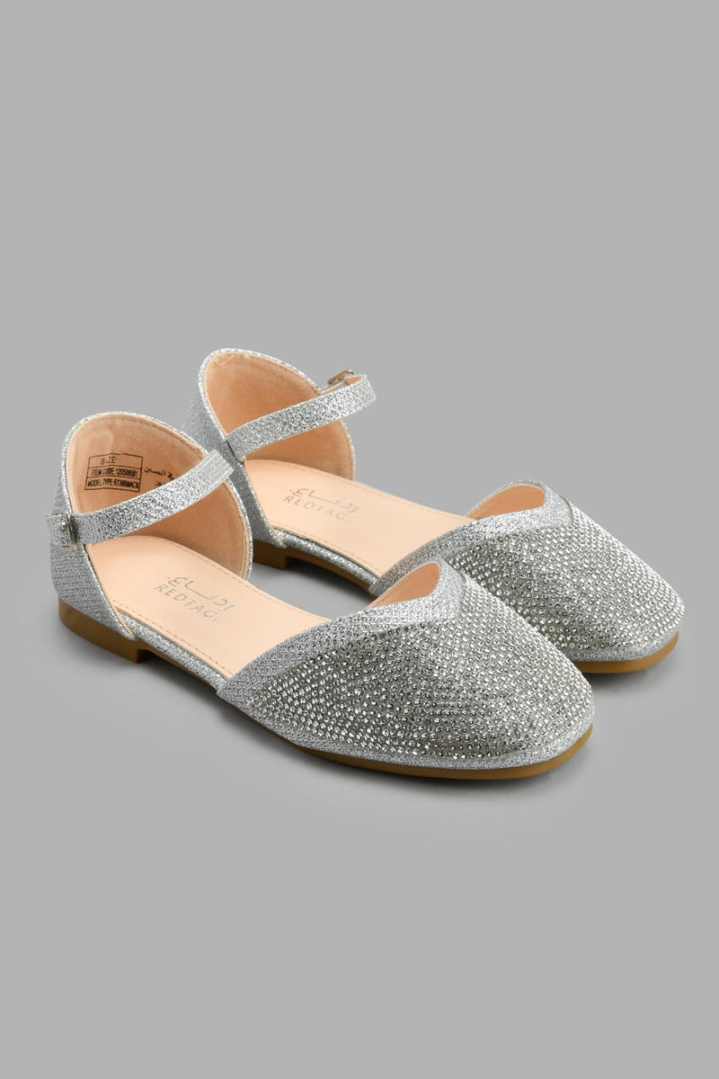 Redtag-Silver-Diamante-Sandal-Casual-Sandals-Girls-3 to 5 Years