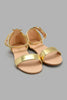 Redtag-Gold-Shimmer-Sandal-Sandals-Girls-3 to 5 Years