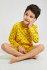 Redtag-Yellow-And-Navy-4-Piece-Pack-Vehide-Print-Pyjama-Set-Pyjama-Sets-Boys-2 to 8 Years