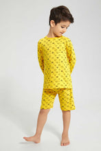 تنزيل الصورة على معرض الصور، Redtag-Yellow-And-Navy-4-Piece-Pack-Vehide-Print-Pyjama-Set-Pyjama-Sets-Boys-2 to 8 Years
