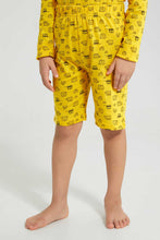 تنزيل الصورة على معرض الصور، Redtag-Yellow-And-Navy-4-Piece-Pack-Vehide-Print-Pyjama-Set-Pyjama-Sets-Boys-2 to 8 Years
