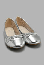 Load image into Gallery viewer, Redtag-Silver-Laser-Floral-Ballerina-Ballerinas-Senior-Girls-5 to 14 Years
