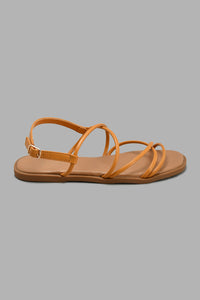 Redtag-Mustard-Multi-Strap-Sandal-Slingbacks-Senior-Girls-5 to 14 Years