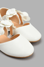 Load image into Gallery viewer, Redtag-White-Floral-Trim-Ballerina-Ballerinas-Girls-3 to 5 Years
