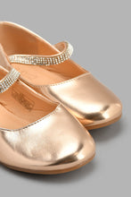 Load image into Gallery viewer, Redtag-Gold-Diamantetrim-Ballerina-Ballerinas-Girls-3 to 5 Years
