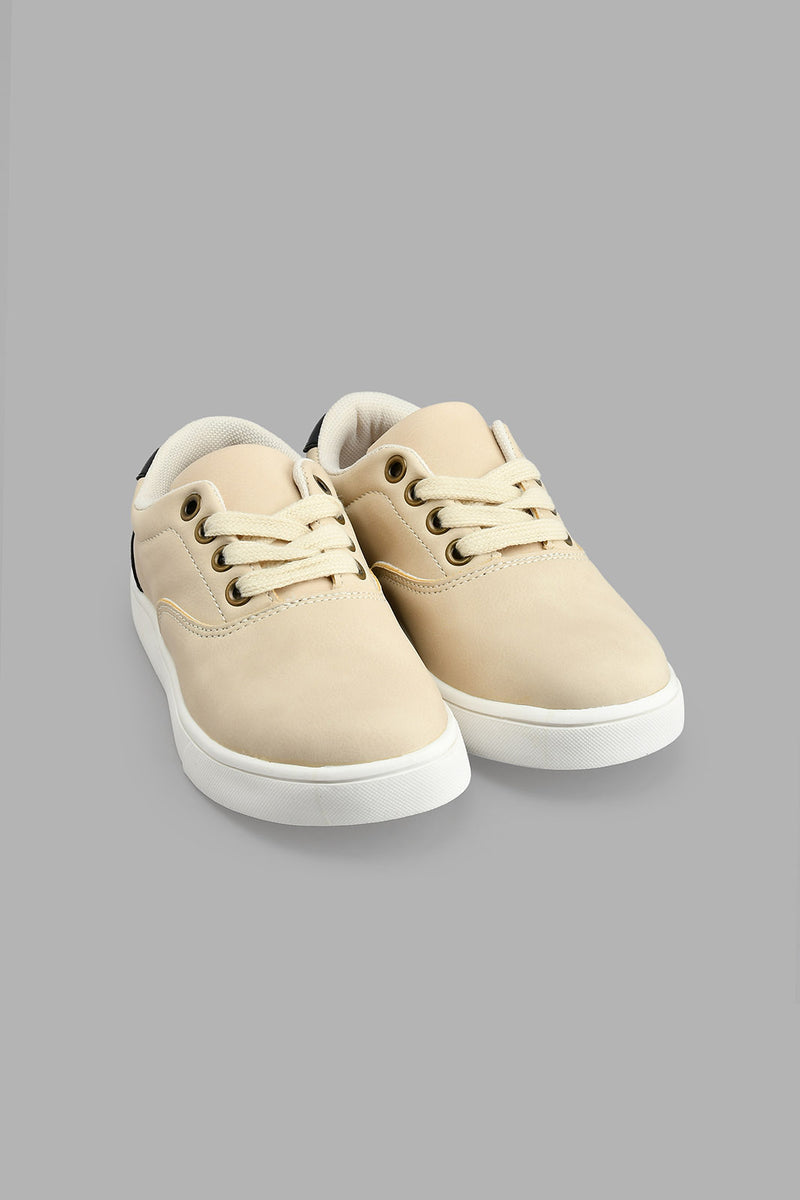 Redtag-Beige-Lace-Up-Plimsoll-BSR-Casual-Shoes,-Colour:Beige,-Filter:Boys-Footwear-(5-to-14-Yrs),-New-In,-New-In-BSR-FOO,-Non-Sale,-S22A,-Section:Kidswear-Senior-Boys-5 to 14 Years