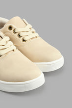 Load image into Gallery viewer, Redtag-Beige-Lace-Up-Plimsoll-BSR-Casual-Shoes,-Colour:Beige,-Filter:Boys-Footwear-(5-to-14-Yrs),-New-In,-New-In-BSR-FOO,-Non-Sale,-S22A,-Section:Kidswear-Senior-Boys-5 to 14 Years
