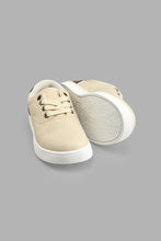 Load image into Gallery viewer, Redtag-Beige-Lace-Up-Plimsoll-BSR-Casual-Shoes,-Colour:Beige,-Filter:Boys-Footwear-(5-to-14-Yrs),-New-In,-New-In-BSR-FOO,-Non-Sale,-S22A,-Section:Kidswear-Senior-Boys-5 to 14 Years
