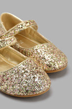 Load image into Gallery viewer, Redtag-Gold-Glitter-Ballerina-Ballerinas-Girls-3 to 5 Years
