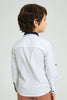 Redtag-White-Knitted-Collar-Long-Sleeve-Shirt-Casual-Shirts-Boys-2 to 8 Years