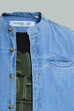 تنزيل الصورة على معرض الصور، Redtag-Light-Wash-Denim-Mandarin-Collar-Shirt-And-T-Shirt-Set-Boys-Shirts,-Colour:Light-Wash,-Filter:Boys-(2-to-8-Yrs),-New-In,-New-In-BOY,-Non-Sale,-S22A,-Section:Kidswear-Boys-2 to 8 Years
