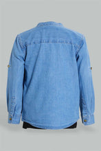 تنزيل الصورة على معرض الصور، Redtag-Light-Wash-Denim-Mandarin-Collar-Shirt-And-T-Shirt-Set-Boys-Shirts,-Colour:Light-Wash,-Filter:Boys-(2-to-8-Yrs),-New-In,-New-In-BOY,-Non-Sale,-S22A,-Section:Kidswear-Boys-2 to 8 Years
