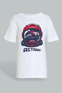 Redtag-4-Piece-Pack-Astronaut-Print-Pyjama-Set-Pyjama-Sets-Boys-2 to 8 Years