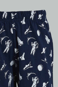 Redtag-4-Piece-Pack-Astronaut-Print-Pyjama-Set-Pyjama-Sets-Boys-2 to 8 Years