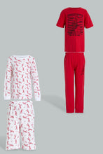 Load image into Gallery viewer, Redtag-4-Piece-Pack-Dinosaur-Print-Pyjama-Set-Pyjama-Sets-Boys-2 to 8 Years
