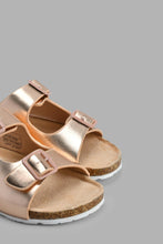 Load image into Gallery viewer, Redtag-Copper-Buckle-Cork-Sandals-Mule-Sandal-Cork-Sandals-Senior-Girls-5 to 14 Years
