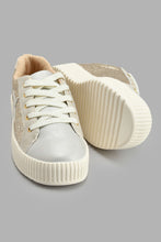 Load image into Gallery viewer, Redtag-Gold-Glitter-Sneaker-Sneakers-Senior-Girls-5 to 14 Years
