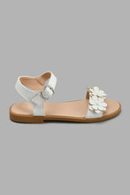 Load image into Gallery viewer, Redtag-White-Floral-Sandal-Slingbacks-Senior-Girls-5 to 14 Years
