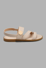 Load image into Gallery viewer, Redtag-Ivory-Strappy-Sandal-Slingbacks-Senior-Girls-5 to 14 Years
