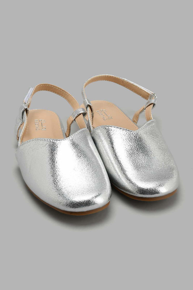 Redtag-Silver-Slingback-Slingbacks-Senior-Girls-5 to 14 Years