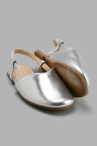 Redtag-Silver-Slingback-Slingbacks-Senior-Girls-5 to 14 Years