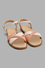 Load image into Gallery viewer, Redtag-Pink-Crossover-Sandal-Slingbacks-Senior-Girls-5 to 14 Years
