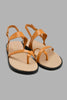 Redtag-Mustard-Strap-Sandal-Slingbacks-Senior-Girls-5 to 14 Years