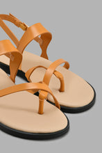 Load image into Gallery viewer, Redtag-Mustard-Strap-Sandal-Slingbacks-Senior-Girls-5 to 14 Years
