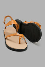 Load image into Gallery viewer, Redtag-Mustard-Strap-Sandal-Slingbacks-Senior-Girls-5 to 14 Years
