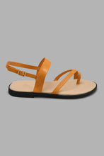 Load image into Gallery viewer, Redtag-Mustard-Strap-Sandal-Slingbacks-Senior-Girls-5 to 14 Years
