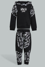 تنزيل الصورة على معرض الصور، Redtag-Black-Hoody-Tricot-Jogging-Suits-Sets-Infant-Boys-3 to 24 Months
