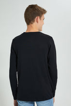 Load image into Gallery viewer, Redtag-Black-Game-Over-T-Shirt-Long-Sleeves-Senior-Boys-9 to 14 Years
