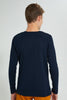 Redtag-Navy-Science-T-Shirt-Long-Sleeves-Senior-Boys-9 to 14 Years