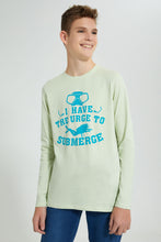 Load image into Gallery viewer, Redtag-Green-Submerge-T-Shirt-Graphic-Prints-Senior-Boys-9 to 14 Years
