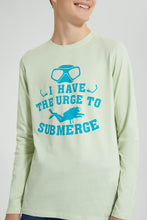 Load image into Gallery viewer, Redtag-Green-Submerge-T-Shirt-Graphic-Prints-Senior-Boys-9 to 14 Years
