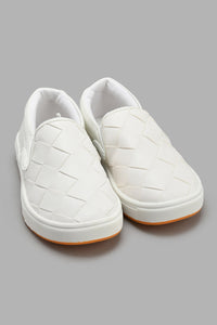 Redtag-White-Woven-Slip-On-Slip-Ons-Boys-3 to 5 Years