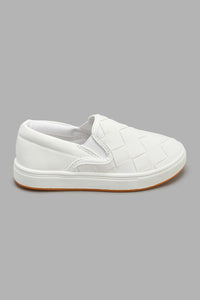 Redtag-White-Woven-Slip-On-Slip-Ons-Boys-3 to 5 Years