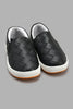 Redtag-Black-Woven-Upper-Slip-On-Slip-Ons-Boys-3 to 5 Years