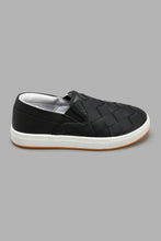 Load image into Gallery viewer, Redtag-Black-Woven-Upper-Slip-On-Slip-Ons-Boys-3 to 5 Years
