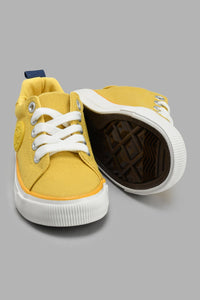 Redtag-Yellow-Corduroy-Sneaker-Sneakers-Boys-3 to 5 Years