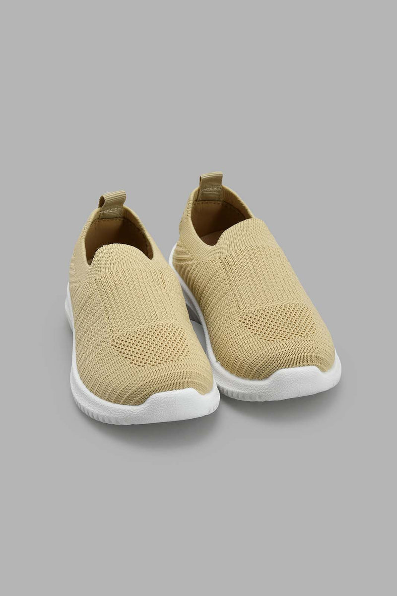 Redtag-Beige-Slip-On-Slip-Ons-Boys-3 to 5 Years