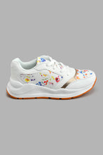 Load image into Gallery viewer, Redtag-White-Floral-Print-Slim-Runner-Colour:White,-Filter:Girls-Footwear-(5-to-14-Yrs),-GSR-Trainers,-New-In,-New-In-GSR-FOO,-Non-Sale,-S22B,-Section:Kidswear-Senior-Girls-5 to 14 Years
