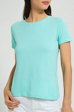 Load image into Gallery viewer, Redtag-Mint-Plain-Short-Sleeve-Crew-Neck-T-Shirt-Active-Tees-Women&#39;s-
