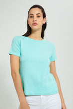 Load image into Gallery viewer, Redtag-Mint-Plain-Short-Sleeve-Crew-Neck-T-Shirt-Active-Tees-Women&#39;s-
