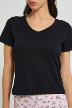 Load image into Gallery viewer, Redtag-White-Plain-Short-Sleeve-V-Neck-T-Shirt-Active-Tees-Women&#39;s-
