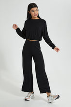 Load image into Gallery viewer, Redtag-Brown-Crew-Neck-Sweatshirt-With-Elasticated-Hem-Colour:Brown,-Filter:Women&#39;s-Clothing,-New-In,-New-In-Women,-Non-Sale,-S22B,-Section:Women,-Women-Sweatshirts-Women&#39;s-
