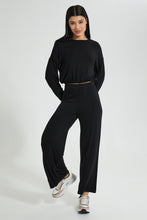 Load image into Gallery viewer, Redtag-Brown-Crew-Neck-Sweatshirt-With-Elasticated-Hem-Colour:Brown,-Filter:Women&#39;s-Clothing,-New-In,-New-In-Women,-Non-Sale,-S22B,-Section:Women,-Women-Sweatshirts-Women&#39;s-
