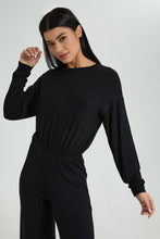 Load image into Gallery viewer, Redtag-Brown-Crew-Neck-Sweatshirt-With-Elasticated-Hem-Colour:Brown,-Filter:Women&#39;s-Clothing,-New-In,-New-In-Women,-Non-Sale,-S22B,-Section:Women,-Women-Sweatshirts-Women&#39;s-
