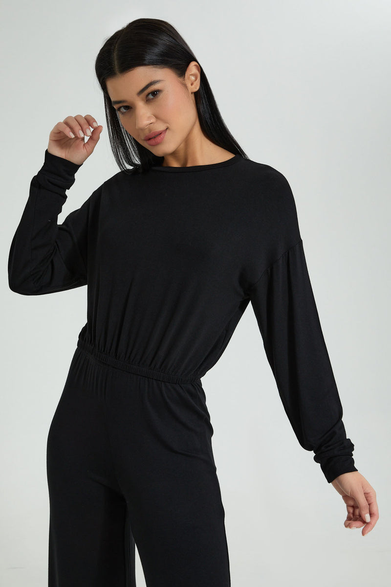 Redtag-Brown-Crew-Neck-Sweatshirt-With-Elasticated-Hem-Colour:Brown,-Filter:Women's-Clothing,-New-In,-New-In-Women,-Non-Sale,-S22B,-Section:Women,-Women-Sweatshirts-Women's-